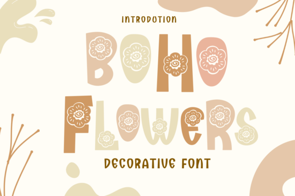 Boho Flowers: A Decorative Font for Creative Design