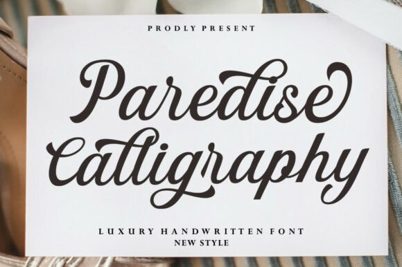 Paredise Calligraphy: A Study in Digital Elegance and Typographic Softness
