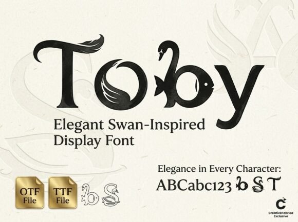 Toby: An Elegant Swan-Inspired Display Font